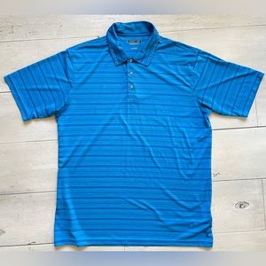 Cypress Club Men’s Performance Blue Polo, Striped, Size XXL
